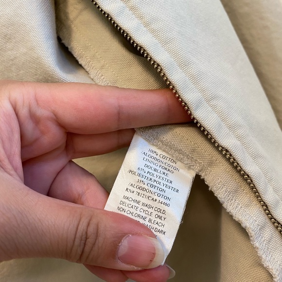 Eileen Fisher Zip Up Light Cream Jacket - Picture 6 of 10